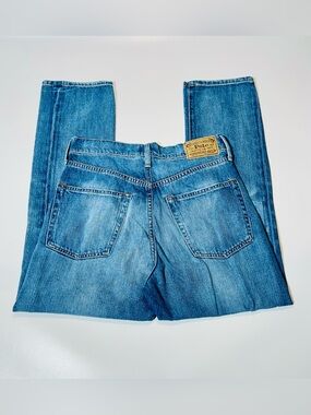 Polo Ralph Lauren Relaxed Straight Crop jeans buttonfly patchwork women size 26